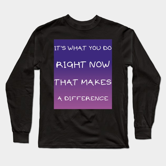 It's what you do right now Long Sleeve T-Shirt by IOANNISSKEVAS